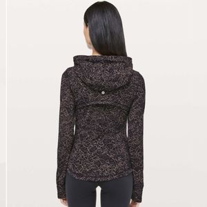 Lululemon Hooded Define Jacket *Nulu Lacescape Spanish Rose Black